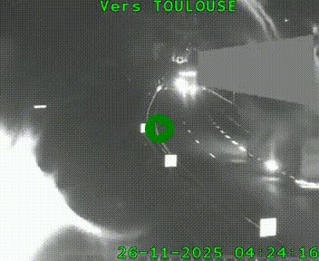 Caméra routière sur l'autoroute A20 à Noailles, en périphérie de Brive-la-Gaillarde. Vue orientée vers Toulouse