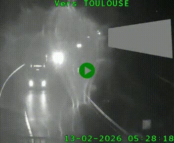 <h2>Caméra routière sur l'autoroute A20 à Noailles, en périphérie de Brive-la-Gaillarde. Vue orientée vers Toulouse</h2>