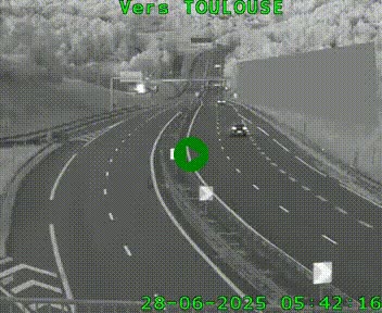 <h2>Caméra routière sur l'autoroute A20 à Noailles, en périphérie de Brive-la-Gaillarde. Vue orientée vers Toulouse</h2>