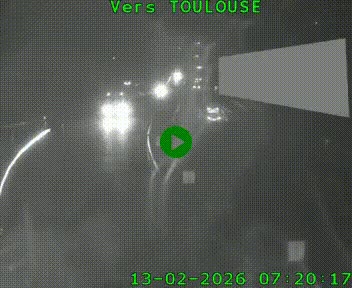 <h2>Caméra routière sur l'autoroute A20 à Noailles, en périphérie de Brive-la-Gaillarde. Vue orientée vers Toulouse</h2>