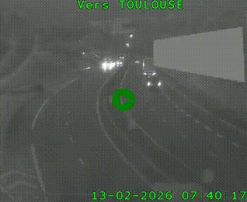 <h2>Caméra routière sur l'autoroute A20 à Noailles, en périphérie de Brive-la-Gaillarde. Vue orientée vers Toulouse</h2>