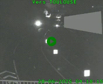 <h2>Caméra routière sur l'autoroute A20 à Noailles, en périphérie de Brive-la-Gaillarde. Vue orientée vers Toulouse</h2>