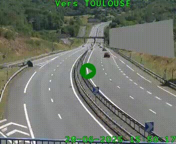 <h2>Caméra routière sur l'autoroute A20 à Noailles, en périphérie de Brive-la-Gaillarde. Vue orientée vers Toulouse</h2>
