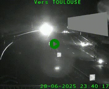 <h2>Caméra routière sur l'autoroute A20 à Noailles, en périphérie de Brive-la-Gaillarde. Vue orientée vers Toulouse</h2>