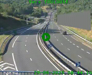 <h2>Caméra routière sur l'autoroute A20 à Noailles, en périphérie de Brive-la-Gaillarde. Vue orientée vers Toulouse</h2>
