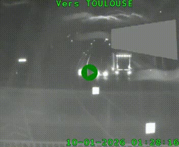 Caméra routière sur l'autoroute A20 à Noailles, en périphérie de Brive-la-Gaillarde. Vue orientée vers Toulouse