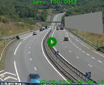 <h2>Caméra routière sur l'autoroute A20 à Noailles, en périphérie de Brive-la-Gaillarde. Vue orientée vers Toulouse</h2>