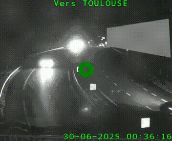 <h2>Caméra routière sur l'autoroute A20 à Noailles, en périphérie de Brive-la-Gaillarde. Vue orientée vers Toulouse</h2>
