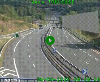 <h2>Caméra routière sur l'autoroute A20 à Noailles, en périphérie de Brive-la-Gaillarde. Vue orientée vers Toulouse</h2>