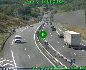 <h2>Caméra routière sur l'autoroute A20 à Noailles, en périphérie de Brive-la-Gaillarde. Vue orientée vers Toulouse</h2>