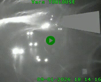 <h2>Caméra routière sur l'autoroute A20 à Noailles, en périphérie de Brive-la-Gaillarde. Vue orientée vers Toulouse</h2>