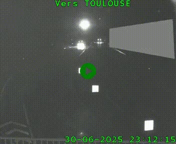 <h2>Caméra routière sur l'autoroute A20 à Noailles, en périphérie de Brive-la-Gaillarde. Vue orientée vers Toulouse</h2>