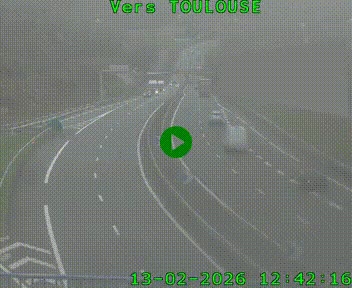 <h2>Caméra routière sur l'autoroute A20 à Noailles, en périphérie de Brive-la-Gaillarde. Vue orientée vers Toulouse</h2>