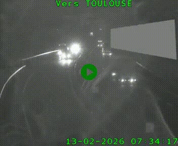 <h2>Caméra routière sur l'autoroute A20 à Noailles, en périphérie de Brive-la-Gaillarde. Vue orientée vers Toulouse</h2>