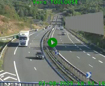 <h2>Caméra routière sur l'autoroute A20 à Noailles, en périphérie de Brive-la-Gaillarde. Vue orientée vers Toulouse</h2>