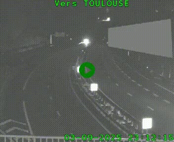 Caméra routière sur l'autoroute A20 à Noailles, en périphérie de Brive-la-Gaillarde. Vue orientée vers Toulouse