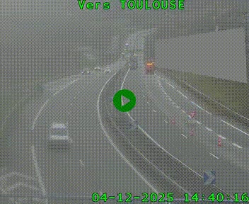 <h2>Caméra routière sur l'autoroute A20 à Noailles, en périphérie de Brive-la-Gaillarde. Vue orientée vers Toulouse</h2>