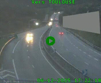 <h2>Caméra routière sur l'autoroute A20 à Noailles, en périphérie de Brive-la-Gaillarde. Vue orientée vers Toulouse</h2>