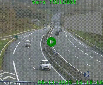 <h2>Caméra routière sur l'autoroute A20 à Noailles, en périphérie de Brive-la-Gaillarde. Vue orientée vers Toulouse</h2>