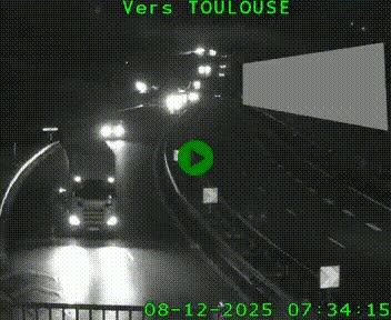 <h2>Caméra routière sur l'autoroute A20 à Noailles, en périphérie de Brive-la-Gaillarde. Vue orientée vers Toulouse</h2>