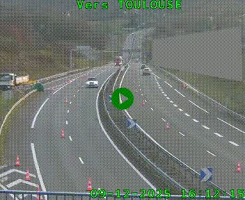 <h2>Caméra routière sur l'autoroute A20 à Noailles, en périphérie de Brive-la-Gaillarde. Vue orientée vers Toulouse</h2>