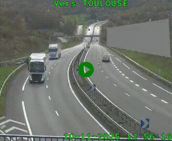<h2>Caméra routière sur l'autoroute A20 à Noailles, en périphérie de Brive-la-Gaillarde. Vue orientée vers Toulouse</h2>