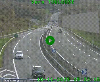 <h2>Caméra routière sur l'autoroute A20 à Noailles, en périphérie de Brive-la-Gaillarde. Vue orientée vers Toulouse</h2>