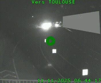 <h2>Caméra routière sur l'autoroute A20 à Noailles, en périphérie de Brive-la-Gaillarde. Vue orientée vers Toulouse</h2>