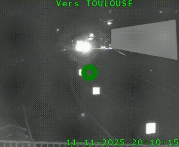 <h2>Caméra routière sur l'autoroute A20 à Noailles, en périphérie de Brive-la-Gaillarde. Vue orientée vers Toulouse</h2>