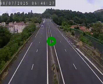 Caméra autoroute A75 à hauteur de Coudes, en direction de Clermont-Ferrand