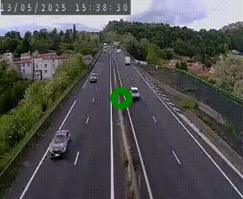 Caméra autoroute A75 à hauteur de Coudes, en direction de Clermont-Ferrand