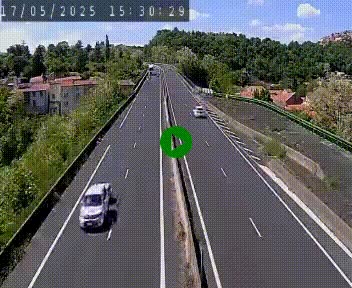 <h2>Caméra autoroute A75 à hauteur de Coudes, en direction de Clermont-Ferrand</h2>