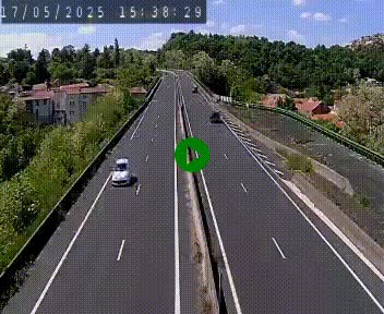 <h2>Caméra autoroute A75 à hauteur de Coudes, en direction de Clermont-Ferrand</h2>