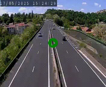 <h2>Caméra autoroute A75 à hauteur de Coudes, en direction de Clermont-Ferrand</h2>