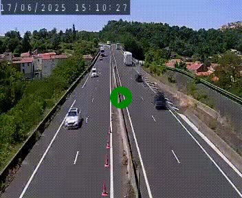 Caméra autoroute A75 à hauteur de Coudes, en direction de Clermont-Ferrand