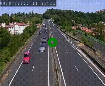 Caméra autoroute A75 à hauteur de Coudes, en direction de Clermont-Ferrand