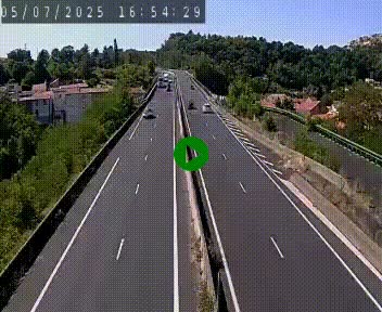 Caméra autoroute A75 à hauteur de Coudes, en direction de Clermont-Ferrand