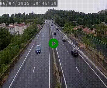 Caméra autoroute A75 à hauteur de Coudes, en direction de Clermont-Ferrand