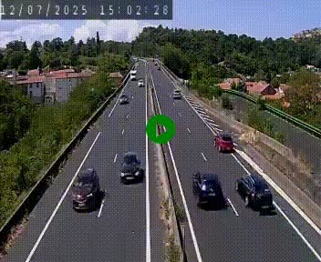 Caméra autoroute A75 à hauteur de Coudes, en direction de Clermont-Ferrand