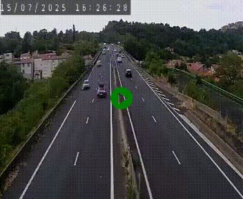 Caméra autoroute A75 à hauteur de Coudes, en direction de Clermont-Ferrand
