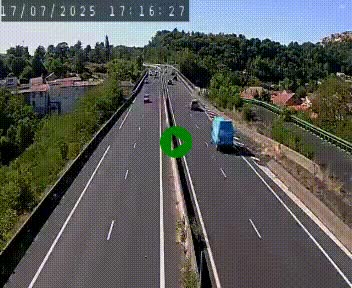 Caméra autoroute A75 à hauteur de Coudes, en direction de Clermont-Ferrand
