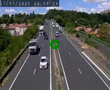 Caméra autoroute A75 à hauteur de Coudes, en direction de Clermont-Ferrand