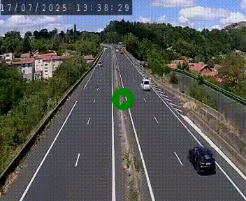 Caméra autoroute A75 à hauteur de Coudes, en direction de Clermont-Ferrand
