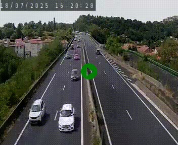 Caméra autoroute A75 à hauteur de Coudes, en direction de Clermont-Ferrand