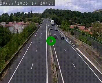 Caméra autoroute A75 à hauteur de Coudes, en direction de Clermont-Ferrand