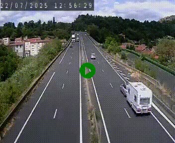 Caméra autoroute A75 à hauteur de Coudes, en direction de Clermont-Ferrand