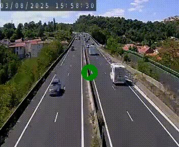 Caméra autoroute A75 à hauteur de Coudes, en direction de Clermont-Ferrand