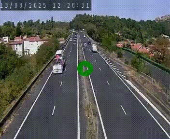 Caméra autoroute A75 à hauteur de Coudes, en direction de Clermont-Ferrand