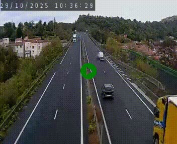 Caméra autoroute A75 à hauteur de Coudes, en direction de Clermont-Ferrand