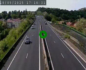 <h2>Caméra autoroute A75 à hauteur de Coudes, en direction de Clermont-Ferrand</h2>